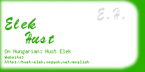 elek hust business card